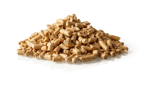 pile of Biofuel wood pellets